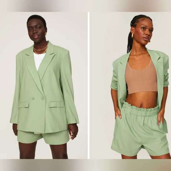 Thakoon Oversized Green Blazer Size 6 Rent The Runway - Picture 3 of 7